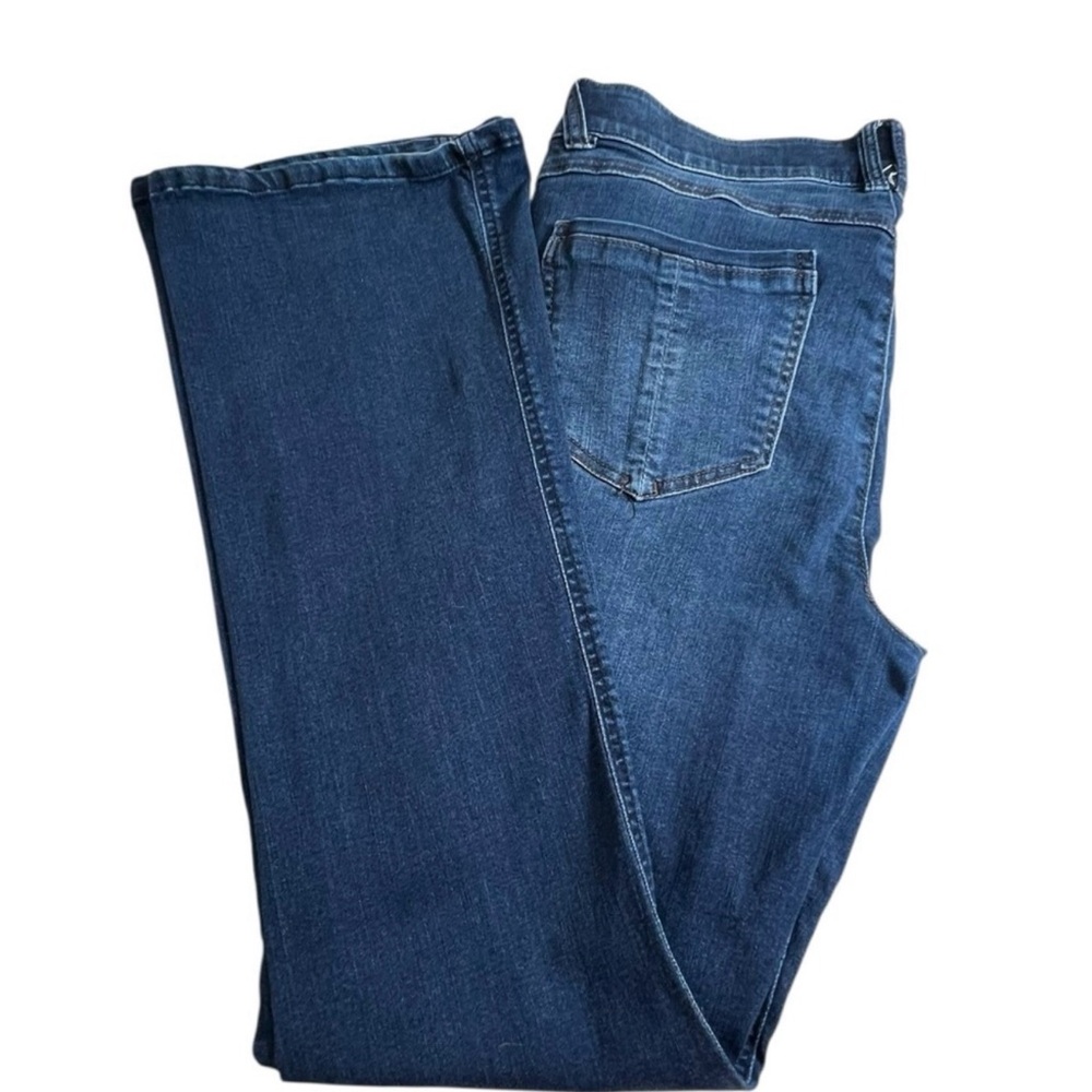 Democracy Ab Solution Womens 12 bootcut Flare Dark Wash Mid Rise Jeans Stretch‎